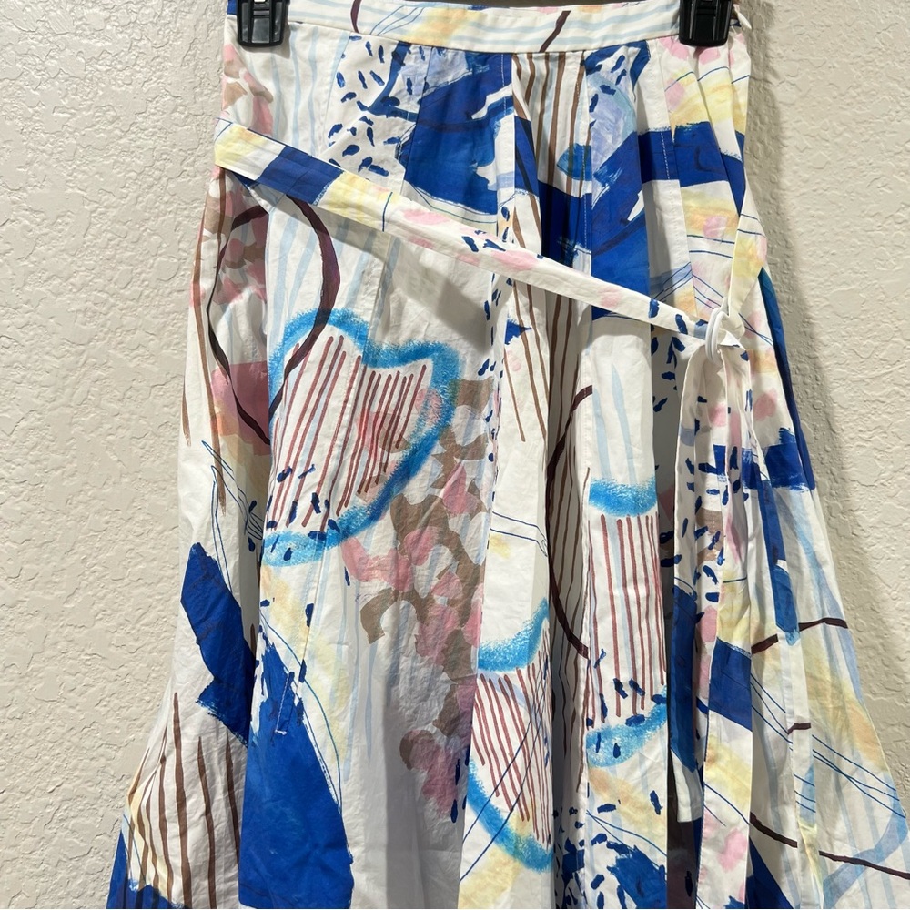 COS Midi Skirt Abstract Print Asymmetrical Artsy Unique Size 2 - Picture 9 of 11